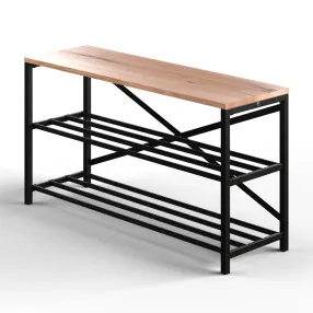 обувница gutta 500х920х290 (3 полки) каркас чёрный, настил эвок