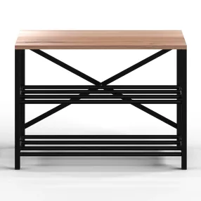 обувница gutta 500х690х290 (3 полки) каркас чёрный, настил эвок