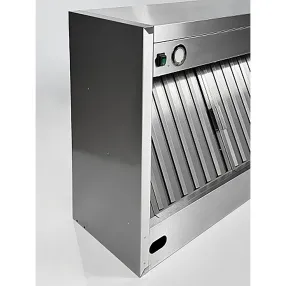 зонт вытяжной пристенный с подсветкой звпкп-16/14