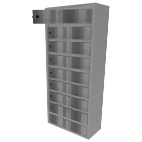 почтовый ящик «орион м» с дверцами из нержавеющей стали 8 секций