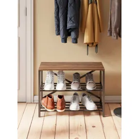 обувница gutta 500х690х290 (3 полки) каркас чёрный, настил эвок